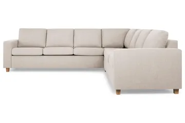 Crazy 6-seters Vendbar L-formet X-Large Hjørnesofa i Stoff - Beige - Møbler - Sofaer - Hjørnesofaer