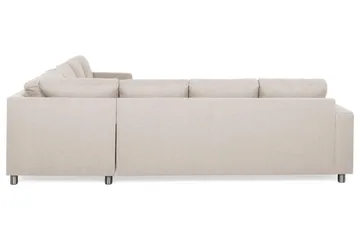 Crazy 6-seters Vendbar L-formet X-Large Hjørnesofa i Stoff - Beige - Møbler - Sofaer - Hjørnesofaer