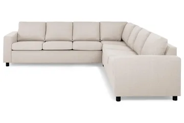 Crazy 6-seters Vendbar L-formet X-Large Hjørnesofa i Stoff - Beige - Møbler - Sofaer - Hjørnesofaer