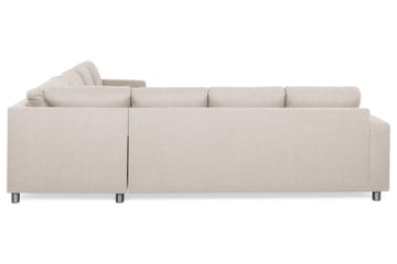 Crazy 6-seters Vendbar L-formet X-Large Hjørnesofa i Stoff - Beige - Møbler - Sofaer - Hjørnesofaer