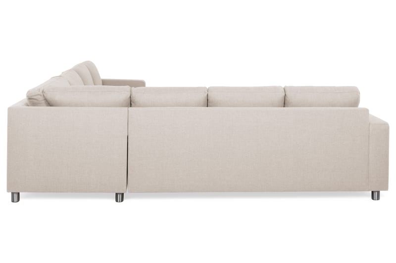 Crazy 6-seters Vendbar L-formet X-Large Hjørnesofa i Stoff - Beige - Møbler - Sofaer - Hjørnesofaer