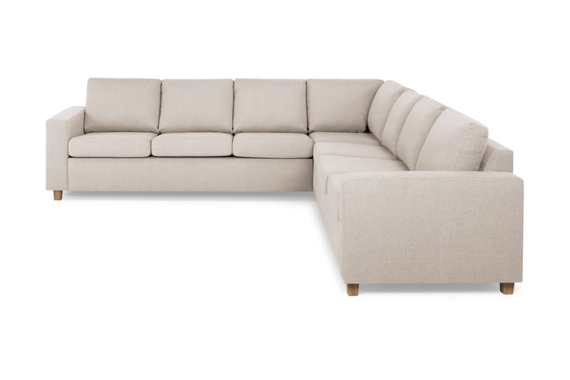 Crazy 6-seters Vendbar L-formet X-Large Hjørnesofa i Stoff - Beige - Møbler - Sofaer - Hjørnesofaer