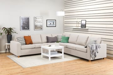 Crazy 6-seters Vendbar L-formet X-Large Hjørnesofa i Stoff - Beige - Møbler - Sofaer - Hjørnesofaer