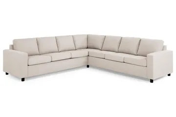 Crazy 6-seters Vendbar L-formet X-Large Hjørnesofa i Stoff - Beige - Møbler - Sofaer - Hjørnesofaer