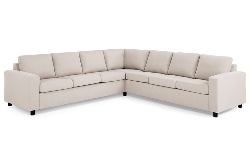 Crazy 6-seters Vendbar L-formet X-Large Hjørnesofa i Stoff - Beige - Møbler - Sofaer - Hjørnesofaer