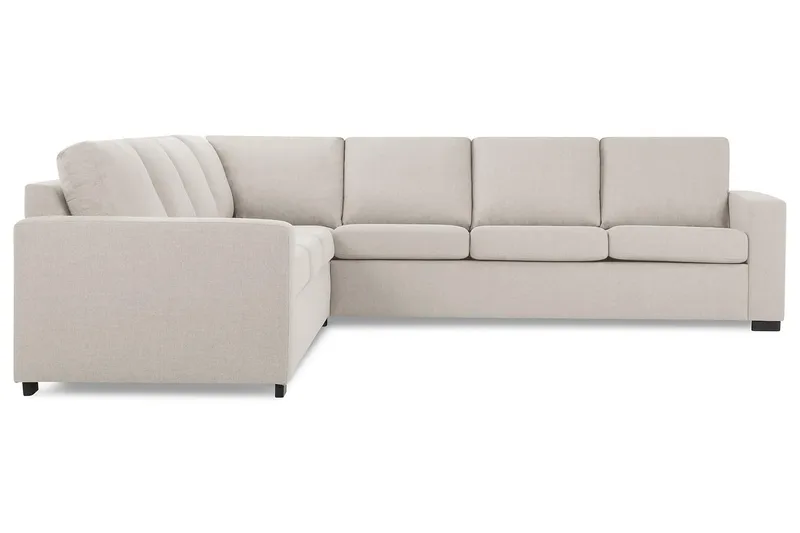 Crazy 6-seters Vendbar L-formet X-Large Hjørnesofa i Stoff - Beige - Møbler - Sofaer - Hjørnesofaer