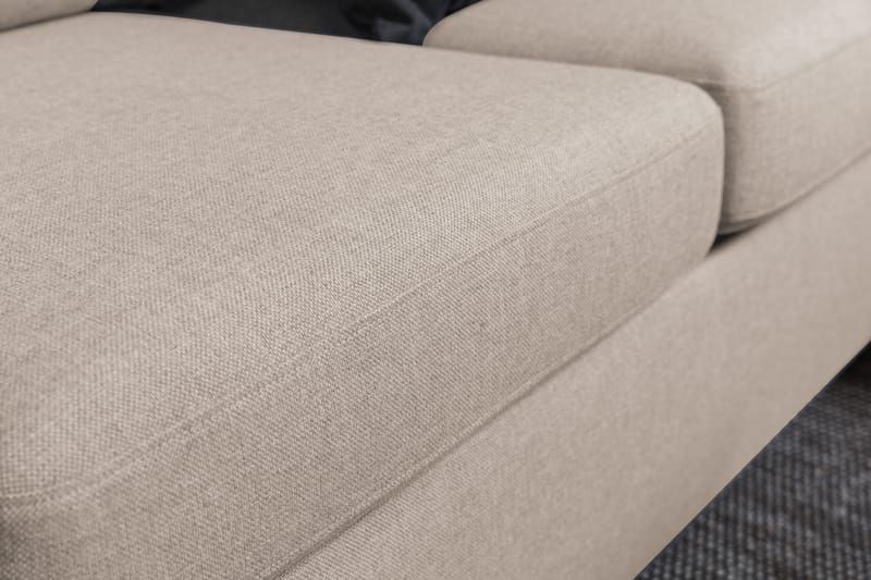 Crazy 6-seters Vendbar L-formet X-Large Hjørnesofa i Stoff - Beige - Møbler - Sofaer - Hjørnesofaer
