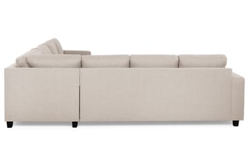 Crazy 6-seters Vendbar L-formet X-Large Hjørnesofa i Stoff - Beige - Møbler - Sofaer - Hjørnesofaer