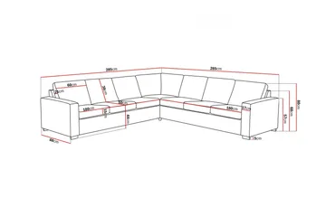 Crazy 6-seters Vendbar L-formet X-Large Hjørnesofa i Stoff - Beige - Møbler - Sofaer - Hjørnesofaer