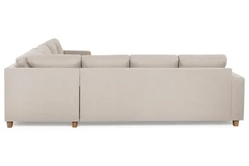 Crazy 6-seters Vendbar L-formet X-Large Hjørnesofa i Stoff - Beige - Møbler - Sofaer - Hjørnesofaer