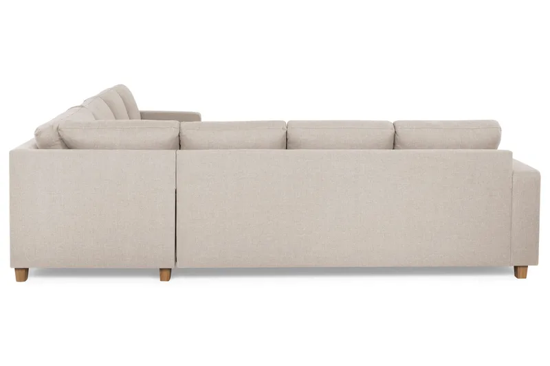 Crazy 6-seters Vendbar L-formet X-Large Hjørnesofa i Stoff - Beige - Møbler - Sofaer - Hjørnesofaer