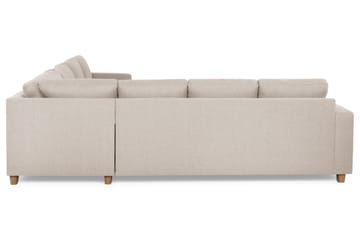 Crazy 6-seters Vendbar L-formet X-Large Hjørnesofa i Stoff - Beige - Møbler - Sofaer - Hjørnesofaer