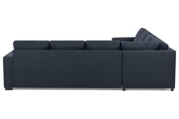 Crazy 6-seters Vendbar L-formet X-Large Hjørnesofa i Stoff - Blå - Møbler - Sofaer - Hjørnesofaer