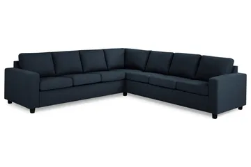 Crazy 6-seters Vendbar L-formet X-Large Hjørnesofa i Stoff - Blå - Møbler - Sofaer - Hjørnesofaer