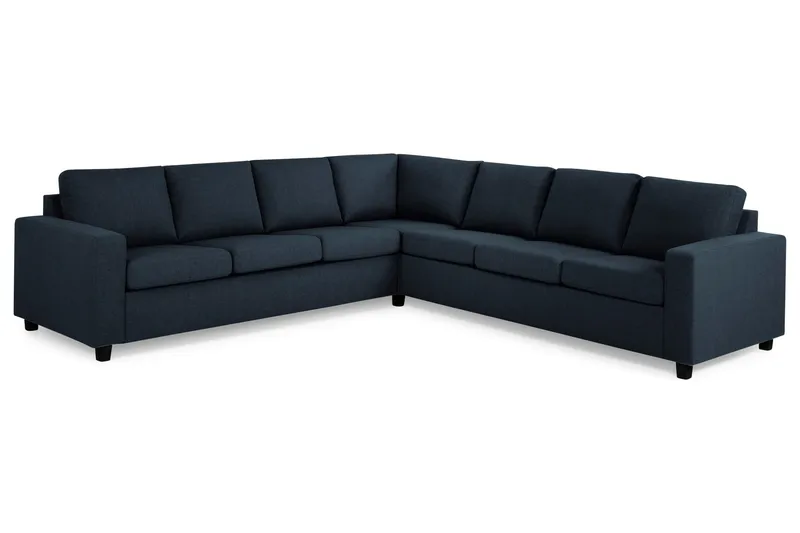 Crazy 6-seters Vendbar L-formet X-Large Hjørnesofa i Stoff - Blå - Møbler - Sofaer - Hjørnesofaer