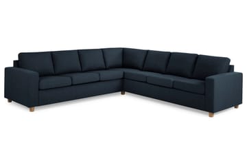 Crazy 6-seters Vendbar L-formet X-Large Hjørnesofa i Stoff - Blå - Møbler - Sofaer - Hjørnesofaer
