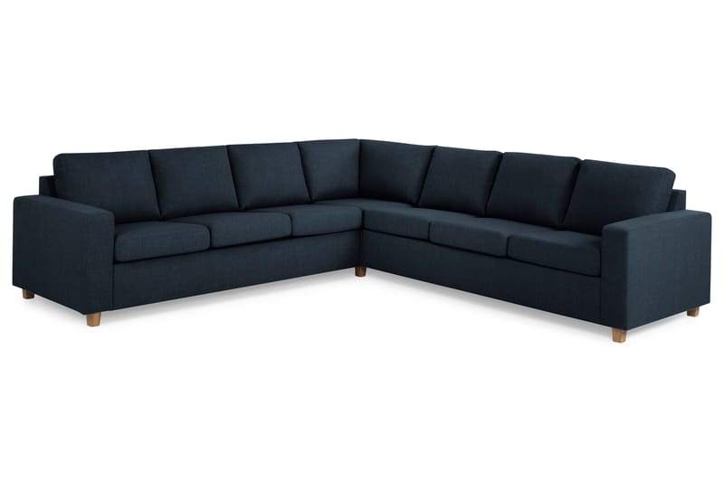 Crazy 6-seters Vendbar L-formet X-Large Hjørnesofa i Stoff - Blå - Møbler - Sofaer - Hjørnesofaer