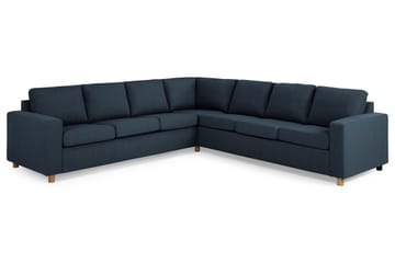 Crazy 6-seters Vendbar L-formet X-Large Hjørnesofa i Stoff - Blå - Møbler - Sofaer - Hjørnesofaer