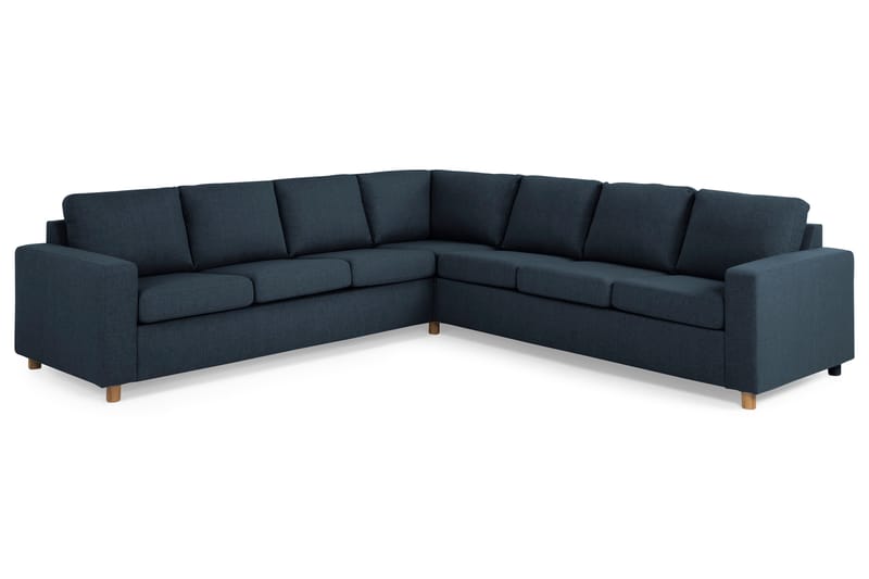 Crazy 6-seters Vendbar L-formet X-Large Hjørnesofa i Stoff - Blå - Møbler - Sofaer - Hjørnesofaer