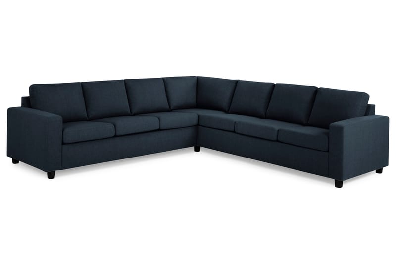 Crazy 6-seters Vendbar L-formet X-Large Hjørnesofa i Stoff - Blå - Møbler - Sofaer - Hjørnesofaer