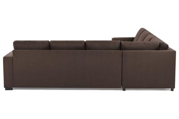 Crazy 6-seters Vendbar L-formet X-Large Hjørnesofa i Stoff - Brun - Møbler - Sofaer - Hjørnesofaer
