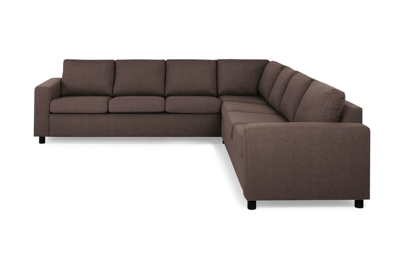 Crazy 6-seters Vendbar L-formet X-Large Hjørnesofa i Stoff, Brun