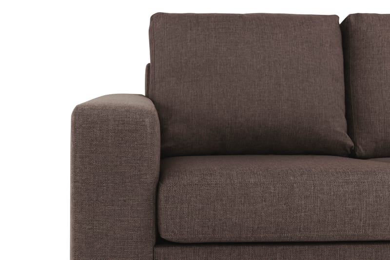 Crazy 6-seters Vendbar L-formet X-Large Hjørnesofa i Stoff - Brun - Møbler - Sofaer - Hjørnesofaer