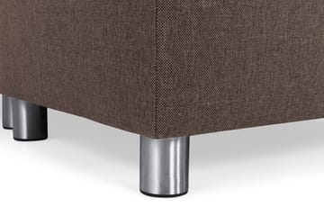 Crazy 6-seters Vendbar L-formet X-Large Hjørnesofa i Stoff - Brun - Møbler - Sofaer - Hjørnesofaer