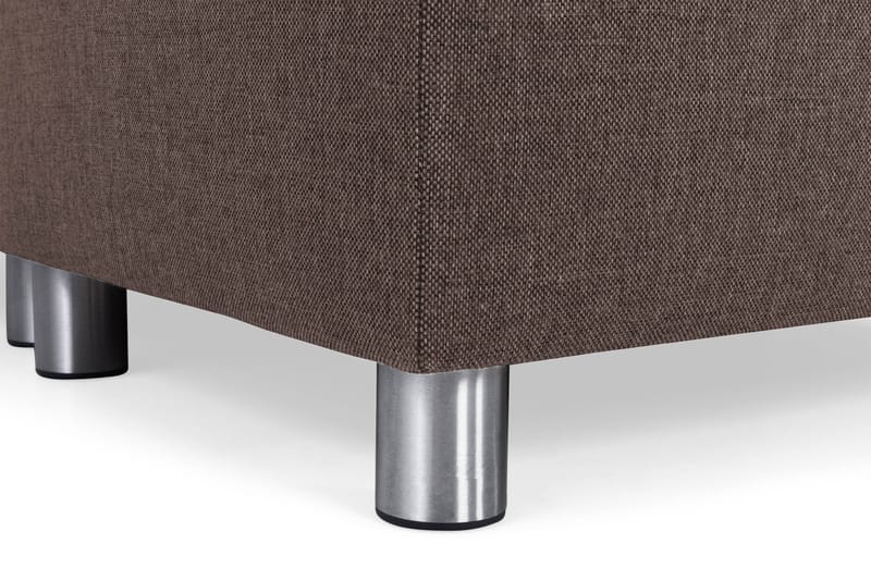 Crazy 6-seters Vendbar L-formet X-Large Hjørnesofa i Stoff - Brun - Møbler - Sofaer - Hjørnesofaer