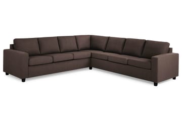 Crazy 6-seters Vendbar L-formet X-Large Hjørnesofa i Stoff - Brun - Møbler - Sofaer - Hjørnesofaer