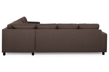 Crazy 6-seters Vendbar L-formet X-Large Hjørnesofa i Stoff - Brun - Møbler - Sofaer - Hjørnesofaer