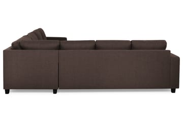 Crazy 6-seters Vendbar L-formet X-Large Hjørnesofa i Stoff - Brun - Møbler - Sofaer - Hjørnesofaer