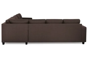 Crazy 6-seters Vendbar L-formet X-Large Hjørnesofa i Stoff - Brun - Møbler - Sofaer - Hjørnesofaer
