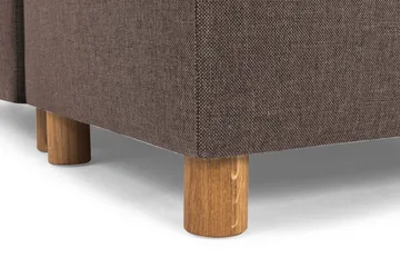 Crazy 6-seters Vendbar L-formet X-Large Hjørnesofa i Stoff - Brun - Møbler - Sofaer - Hjørnesofaer