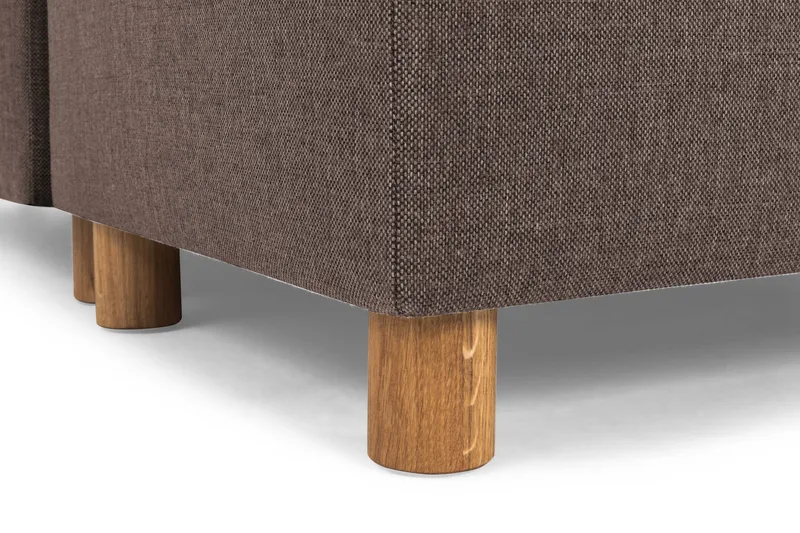 Crazy 6-seters Vendbar L-formet X-Large Hjørnesofa i Stoff - Brun - Møbler - Sofaer - Hjørnesofaer