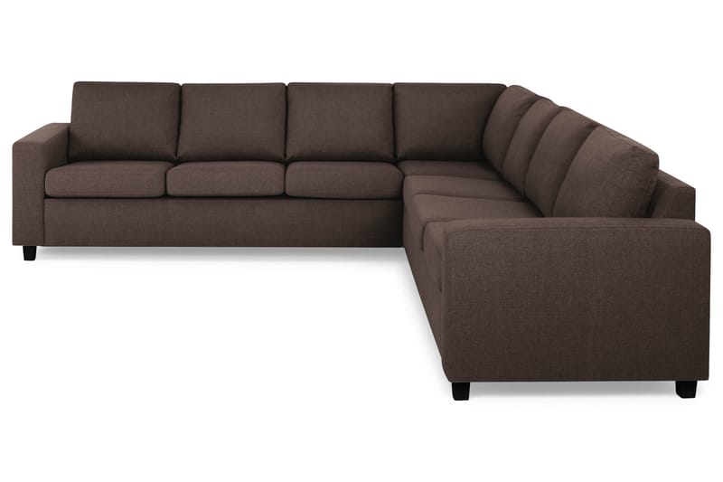 Crazy 6-seters Vendbar L-formet X-Large Hjørnesofa i Stoff - Brun - Møbler - Sofaer - Hjørnesofaer