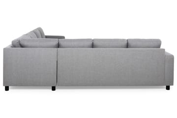 Crazy 6-seters Vendbar L-formet X-Large Hjørnesofa i Stoff - Grå - Møbler - Sofaer - Hjørnesofaer
