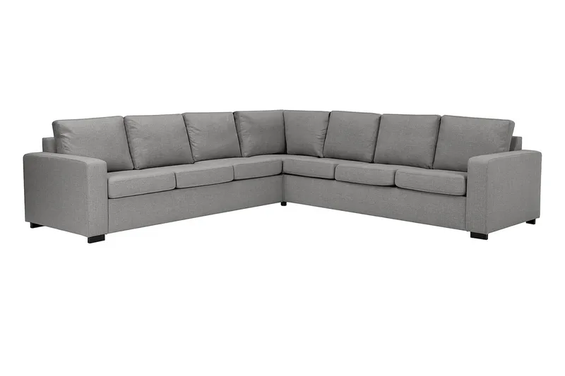 Crazy 6-seters Vendbar L-formet X-Large Hjørnesofa i Stoff - Grå - Møbler - Sofaer - Hjørnesofaer