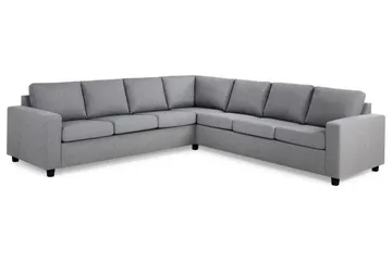 Crazy 6-seters Vendbar L-formet X-Large Hjørnesofa i Stoff - Grå - Møbler - Sofaer - Hjørnesofaer