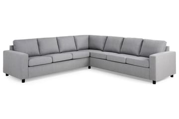 Crazy 6-seters Vendbar L-formet X-Large Hjørnesofa i Stoff - Grå - Møbler - Sofaer - Hjørnesofaer