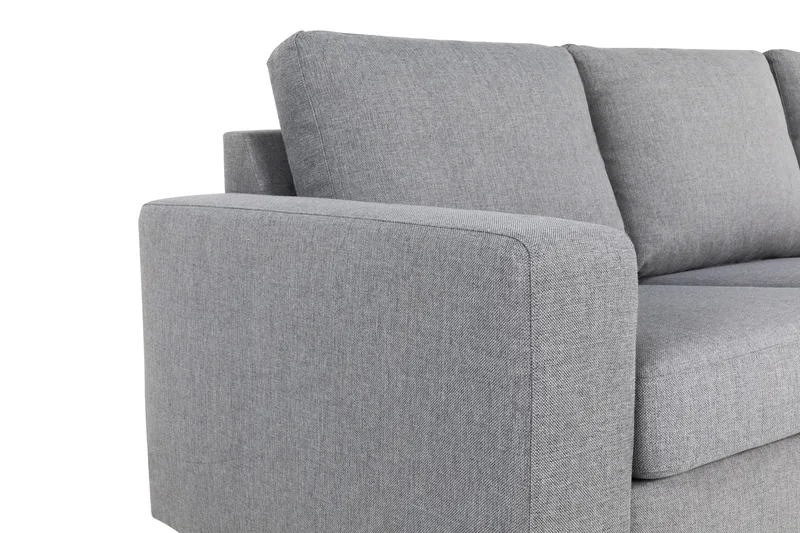 Crazy 6-seters Vendbar L-formet X-Large Hjørnesofa i Stoff - Grå - Møbler - Sofaer - Hjørnesofaer