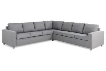 Crazy 6-seters Vendbar L-formet X-Large Hjørnesofa i Stoff - Grå - Møbler - Sofaer - Hjørnesofaer