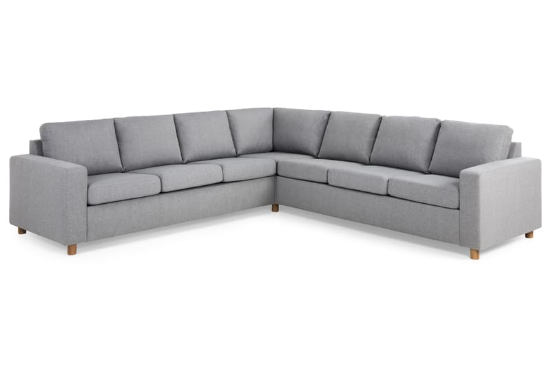 Crazy 6-seters Vendbar L-formet X-Large Hjørnesofa i Stoff - Grå - Møbler - Sofaer - Hjørnesofaer