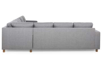 Crazy 6-seters Vendbar L-formet X-Large Hjørnesofa i Stoff - Grå - Møbler - Sofaer - Hjørnesofaer