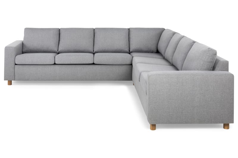 Crazy 6-seters Vendbar L-formet X-Large Hjørnesofa i Stoff - Grå - Møbler - Sofaer - Hjørnesofaer