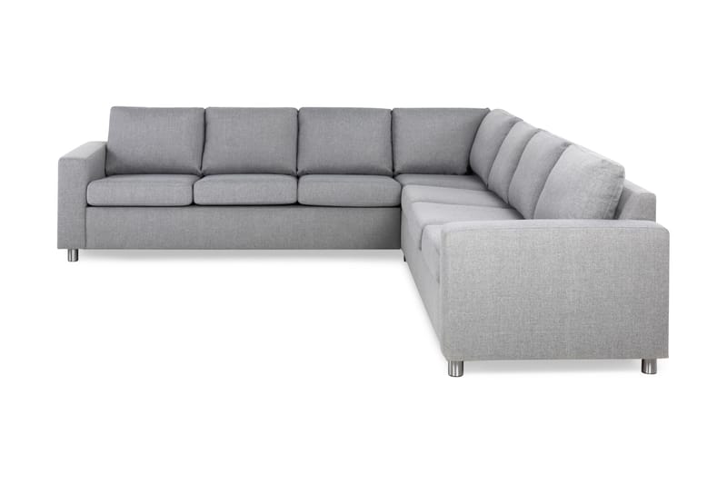 Crazy 6-seters Vendbar L-formet X-Large Hjørnesofa i Stoff - Grå - Møbler - Sofaer - Hjørnesofaer