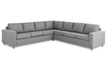 Crazy 6-seters Vendbar L-formet X-Large Hjørnesofa i Stoff - Grå - Møbler - Sofaer - Hjørnesofaer
