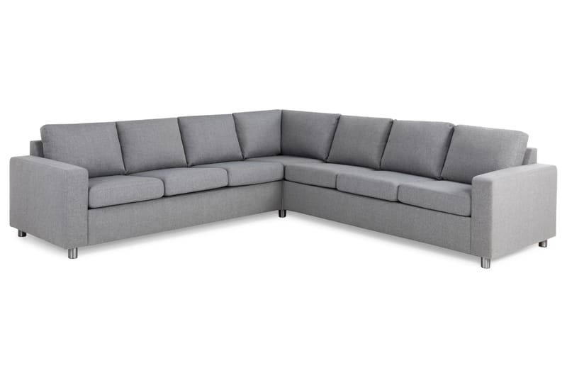 Crazy 6-seters Vendbar L-formet X-Large Hjørnesofa i Stoff - Grå - Møbler - Sofaer - Hjørnesofaer