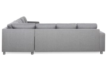Crazy 6-seters Vendbar L-formet X-Large Hjørnesofa i Stoff - Grå - Møbler - Sofaer - Hjørnesofaer