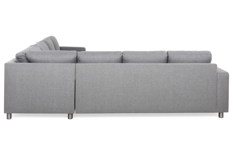 Crazy 6-seters Vendbar L-formet X-Large Hjørnesofa i Stoff - Grå - Møbler - Sofaer - Hjørnesofaer